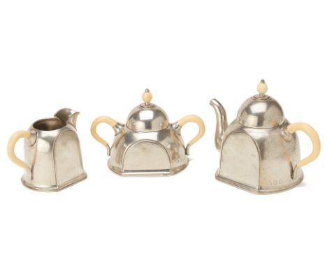 A COSI TABELLINI ART DECO STYLE THREE PIECE COFFEE SERVICE
Property from an Emerald Hill shophouse, the home of the interior 