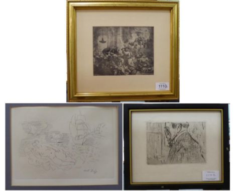 ^ After Rembrandt Harmensz van Rijn (1606-1669) Dutch Christ driving the money changers from the temple, etching possibly a l