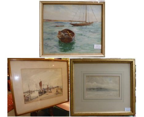 Sir Frank Short RA, PRE (1857-1945) ''Poole Harbour'', signed in pencil, watercolour, together with a further 1903 watercolou