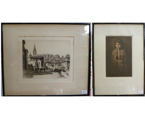Stanley Anderson RA RE (1884-1966) ''Toledo Cathederal'' signed in pencil, an etching form 70 proofs, together with a further