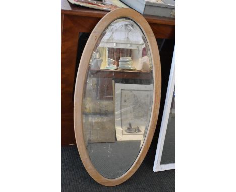 A Vintage Oval Wall Mirror, 100cm x 46cm 