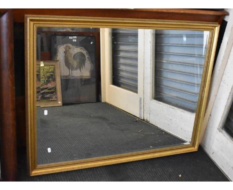 A Large Modern Gilt Framed Wall Mirror, 110cm x 86cm 