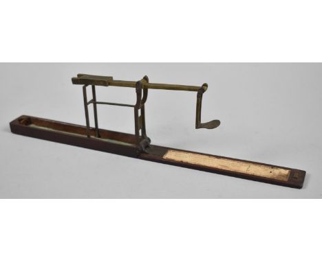 A 19th Century Mahogany Cased Set of Sovereign Scales with Inner Paper Label, R Brown &amp; Co., Lancashire, 14cm Long 