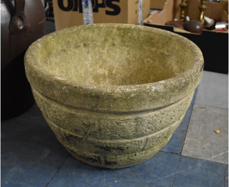 A Wilton Lodge Reconstituted Stone Circular Patio Planter, 47cm diameter 