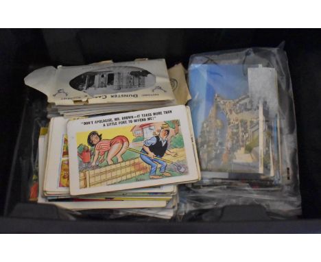 A Collection of Vintage Postcards to Include Humorous Examples 