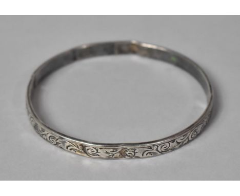 A Silver Bangle by Charles Horner, Chester 1924, 8.25cm Diameter, With Dents and Knocks 