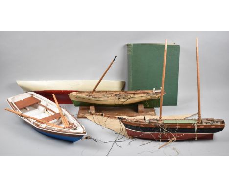 A Collection of Various Model Boats Together with First Edition Bound Volume Old Ship Prints by E Keble Chatterton Published 