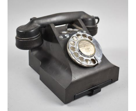 A Vintage Bakelite Telephone with Base Number Drawer 