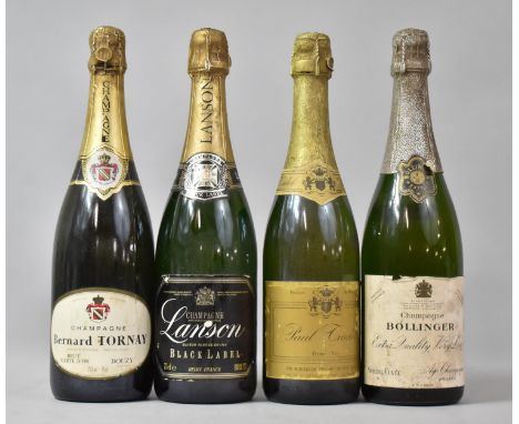 A Collection of Four Bottles of Champagne and Sparkling Wine to Include Champagne Bollinger Extra etc 