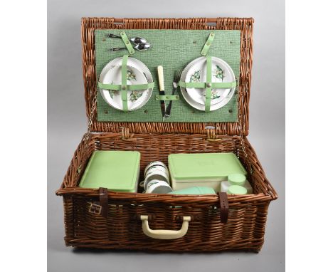 Unique 1950s Brexton Picnic Basket Set, Service for Four, Stamped  Bandalasta -  Hong Kong