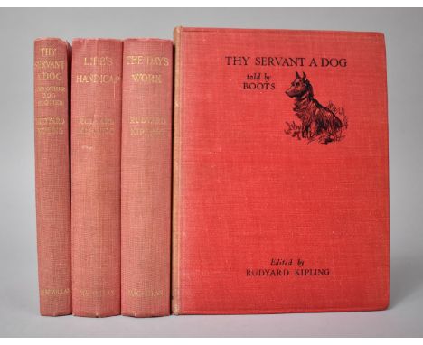 A Collection of Four Rudyard Kipling Books to Include 1948 Edition of the Days Work, 1948 Edition of Life's Handicap, 1948 Ed