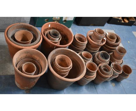 A Large Quantity of Various Vintage Terracotta Plant Pots 