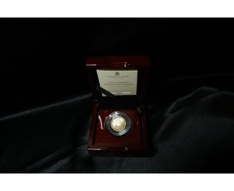 UNITED KINGDOM. Charles III, 2022-. Gold half-sovereign, 2022. Royal Mint. Proof. Issued as the first sovereign for King Char