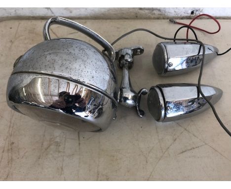 A Raydyot pass lamp and two octagonal sidelamps of tapering design.