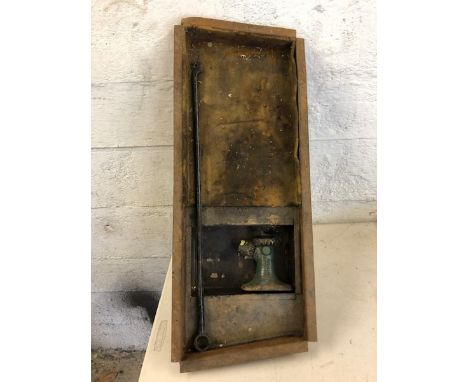A Frazer Nash tool tray, possibly original, complete with a short jack and handle.