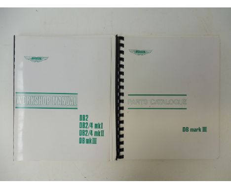 An Aston Martin workshop manual for the DB2 and DB2/4, also a Parts Catalogue for the DB mark III.