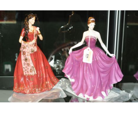 Royal Staffordshire figurine Ruby Princess and Royal Worcester figurine Crystal Princess 