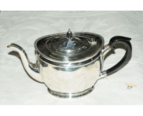 Birmingham silver teapot, gross weight 620 grams 