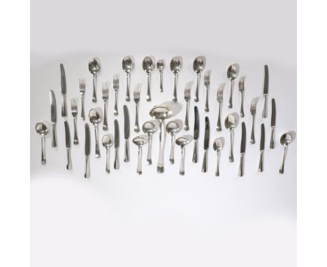Sheffield 1925, maker Atkin Brothers, with old English pattern handles, consisting of six table forks, four dessert forks, ei