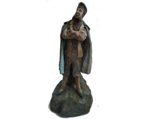 Friedrich Goldscheider, Original Painted Earthenware Figure, Vienna, AustriaDate:1887/88Description: Goldscheider, Vienna. A 