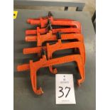 (6) Carver 12" Bar Clamps