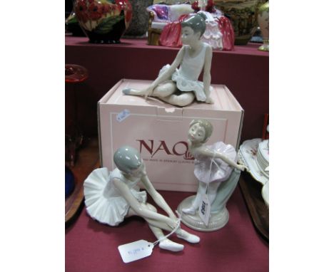 Three Nao Pottery Ballerina Figurines, (one boxed).