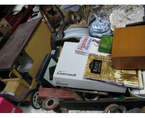 Milbro Microscope, slides, etc (cased), Swiss army knife, diecast, cabinet plate, 'Stroh's beer advertising sign, cloth cap b