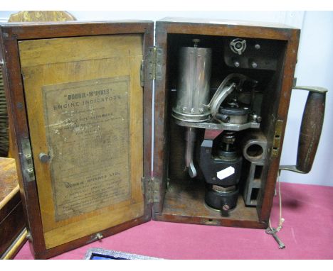 Dobbie McInnes Engine Indicator, in original mahogany case.