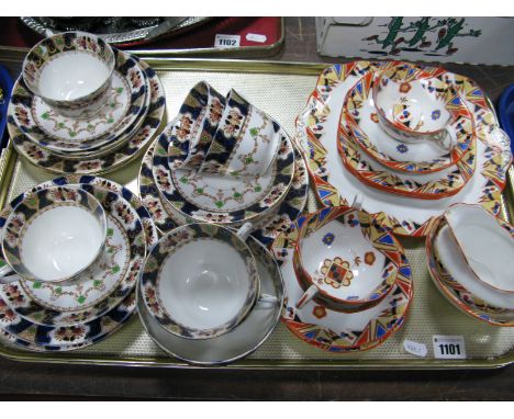 Royal Albert China  "Jazz" Pattern Part Tea Service, together with Royal Albion 1920's china tea service:- One Tray