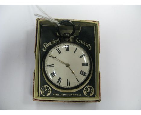 An Openface Pocketwatch, the plain dial with black Roman numerals, the movement signed "Josh Wilkinson Sheffield", within pla