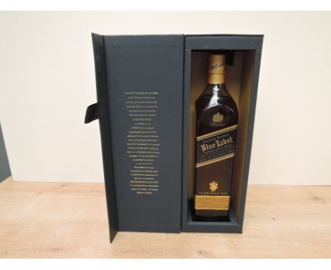 A bottle of Johnnie Walker Blue Label Blended Scotch Whisky, 40% vol, 70cl, in presentation box