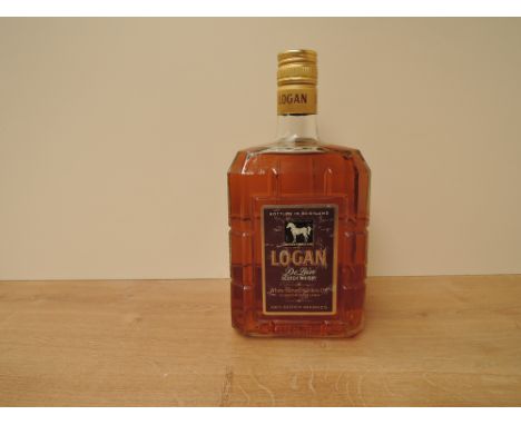 A bottle of Logan De Luxe Scotch Whisky, White Horse Distillers Ltd, Glasgow,. Scotland, 100% Scotch Whiskies, no strength or