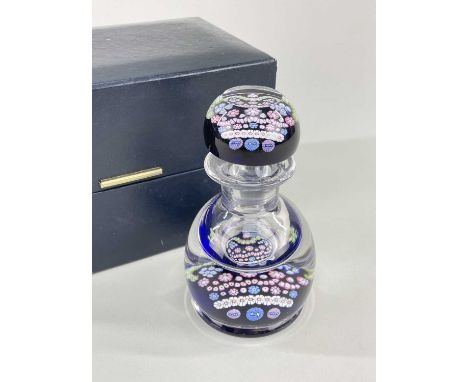 ELIZABETH II SILVER JUBILEE CASED WHITEFRIARS LIMITED EDITION MILLEFIORI INKWELL & STOPPER, 1977, both well and stopper with 