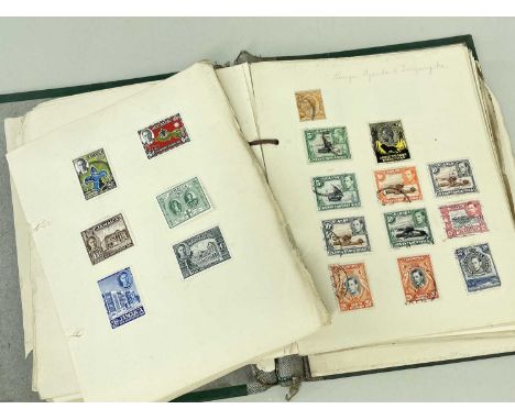 BRITISH COMMONWEALTH STAMP COLLECTION, in green loose leaf album, from QV to early EII but mainly GV and GVI used and mint is