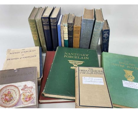 OLD REFERENCE BOOKS FOR PORCELAIN INCLUDING WELSH eg W D John' s albums for Swansea, Nantgarw and 'English Lustre Pottery', M