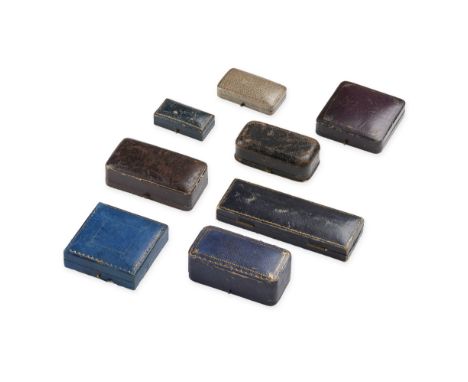 A COLLECTION OF VINTAGE AND ANTIQUE JEWELLERY BOXES comprising eight boxes of various functions.