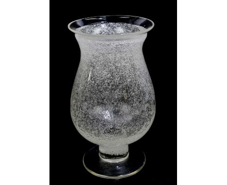 MURANO; a contemporary bubble glass vase of baluster form with flared neck, height 27cm. Condition Report: Light surface wear