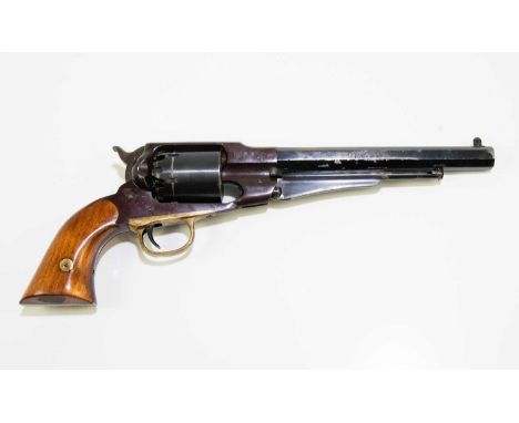 EAP; a deactivated replica Remington Model 1858 New Army .44 six-shot single action percussion cap revolver, with blued frame