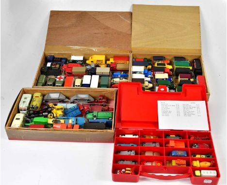 A collection of model vehicles including Dinky, Budgie Toys, etc