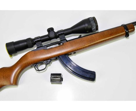  ***SECTION 1 FIREARMS LICENCE REQUIRED***RUGER; a .22 10/22 self-loading rifle, the 18" barrel threaded for moderator, mount