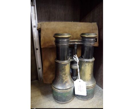 A pair of vintage combined field/marine/theatre glasses,&nbsp;by J H Steward, in canvas pouch.&nbsp; 