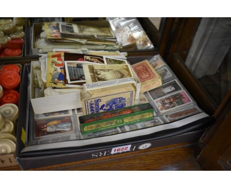 A collection of postcards, cigarette cards, silks and related;&nbsp;together with a tartan ware needlecase.&nbsp;&nbsp; 