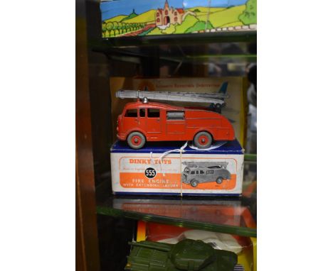 A&nbsp;Dinky 555 Fire Engine with extending ladder, boxed; together with a Dinky 717 'Boeing 737', boxed. 