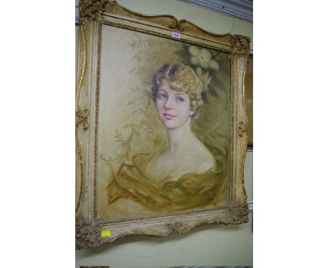 Stanley Alder, a head and shoulders portrait of&nbsp;a lady, signed and dated 1955, oil on canvas, 60 x 49.5cm. 