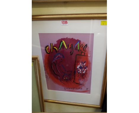After Marc Chagall,&nbsp;Lithograph II, certificate of authenticity, 32.5 x 24cm,&nbsp; 