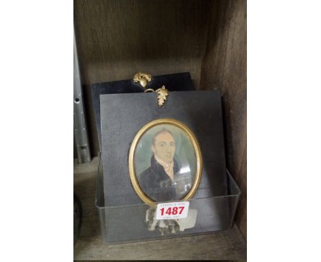Three 19th century portrait miniatures;&nbsp;together with another printed example.&nbsp; 