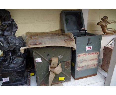 A World War II British military daylight short range&nbsp;signalling lamp,&nbsp;together with another World War II military c