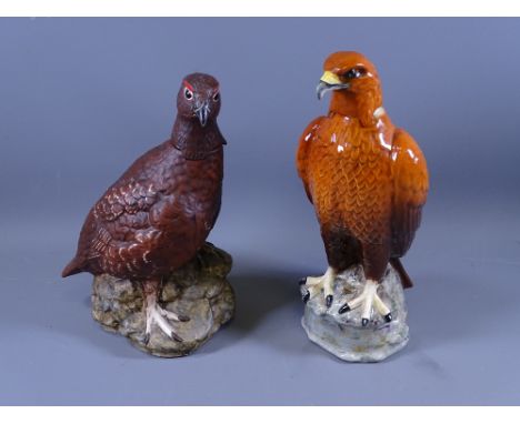 BESWICK GOLDEN EAGLE DECANTER and a Royal Doulton Matthew Gloag &amp; Son 'Famous Grouse' Scotch whisky liquor bottle