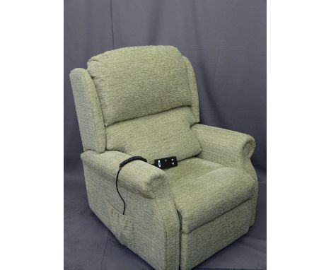 H S L RISE &amp; RECLINE ARMCHAIR in light green E/T 