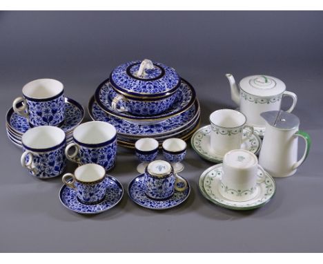 CROWN DERBY LILY, approximately 20 pieces of tea/breakfastware (condition variable) and a 9 piece china Batchelor teaset of t